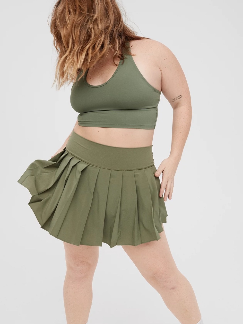 Aerie Women Offline Olive Casual Tennis Skort - Medium